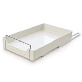 Orret Home Dolap İçi Raylı Organizer Çekmece 34 x 27 x 6,5 cm, Çekilebilir Plastik Dolap Düzenleyici, Mutfak Banyo Dolap İçi Organizer, Raylı Saklama Sepeti (Büyük)