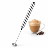 Orret Home Elektrikli Süt Köpürtücü, Paslanmaz Çelik Metal Gövdeli Pilli Kahve Köpürtücü, Mini Mikser Çırpıcı, Latte Cappuccino Karıştırıcı, Tek Tuşlu El Tipi Köpürtücü (Piller Dahil Değildir)