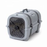 Orret Home Kedi Taşıma Çantası Plastik Kafes Kilitlenebilir Kapaklı Havalı Taşıma Kabı Kedi Köpek Taşıma Box Güvenli Pet Taşıma Kafesi Seyahat Çantası (Açık-Koyu Gri)