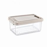 Orret Home Kilitli Saklama Kabı Şeffaf Organizer PP Plastik Gıda Saklama Kabı Kapaklı Buzdolabı Düzenleyici İstiflenebilir Çok Amaçlı Saklama Kutusu (2,5 Litre)