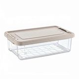 Orret Home Kilitli Saklama Kabı Şeffaf Organizer PP Plastik Gıda Saklama Kabı Kapaklı Buzdolabı Düzenleyici İstiflenebilir Çok Amaçlı Saklama Kutusu (6 Litre)