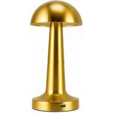 Orret Home Mantar Şekilli Şarjlı Masa Lambası – 3 Fonksiyonlu Dokunmatik Led Aydınlatma, Dekoratif Gece Lambası, Yatak Odası, Salon ve Ofis İçin Modern Tasarım Işık (Gold)