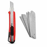 Orret Home Mini Falçata Seti 9mm Maket Bıçağı + 10 Adet Yedek Bıçak Küçük Boy Kesici Falçata Hassas Kesim Karton Kağıt Plastik Kesme Bıçağı (ASORTİ RENK)