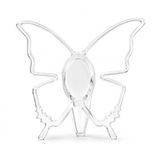 Orret Home Mini Kelebek Vazo Şeffaf Plastik Akrilik Vazo, 20x19 cm Dekoratif Çiçeklik, Masa Üstü Salon Yatak Odası Ofis Süs Vazosu, Modern Kelebek Tasarımlı Şeffaf Çiçek Vazoluğu