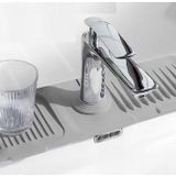 Orret Home Musluk Matı, Eviye Matı,Elastik Musluk Matı Su Tutucu Düzenleyici Kaydırmaz Taban Organizer Mutfak Banyo Lavabo,Musluk Matı Silikon (Gri)