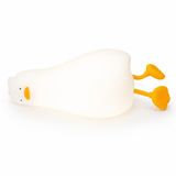 Orret Home Ördek Gece Lambası 7 Renkli LED Şarjlı Masa Lambası, Dokunmatik Silikon Çocuk Gece Lambası, USB Type-C Şarjlı Bebek Uyku Işığı,Yatan Ördek Figürlü Başucu Lambası, Esnek Bacaklı Oda Lambası
