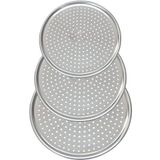 Orret Home Paslanmaz Çelik Pizza Tepsisi,Delikli Lahmacun Ve Pizza Tavası,Fırın Tepisisi (28 Cm)