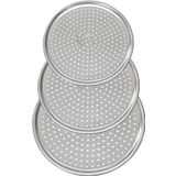 Orret Home Paslanmaz Çelik Pizza Tepsisi,Delikli Lahmacun Ve Pizza Tavası,Fırın Tepisisi (32 Cm)