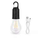 Orret Home Şarjlı Kamp Ampulü Usb Type-C Girişli Asılabilir Led Ampul 3 Modlu Işık Gün Işığı Kamp Lambası Taşınabilir Acil Durum Işığı Kancalı Ampul Outdoor Kamp Aydınlatma [Enerji Sınıfı A++