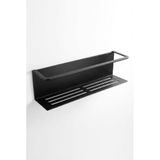 Orret Home Yapışkanlı Banyo Organizer Rafı – Paslanmaz Siyah Metal Duvar Tipi Raf – Delmeden Montajlı Suya Dayanıklı Duş Rafı – Mat Siyah Modern Duvar Organizeri Şampuanlık Sabunluk (Organizer Raf)