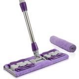 Orret Home Yedek Mikrofiber Bezli Mandallı Mop, Sıkıştırmalı, Uzayabilir Teleskopik Saplı, 360 Derece Dönebilir Zemin ve Duvar Temizlik Mopu