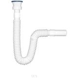 Orret Home Yüksek Kaliteli Çelik Süzgeçli Lavabo Gider Hortumu,Pratik Körüklü Sifon,Uzun Eviye Gider Borusu (150Cm)