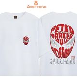 Ors Trend Peter Parker Spiderman Baskılı Oversize Tişört - 001 - Beyaz - XL