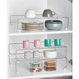 Orsa Home 128 Krom Dolap İçi Raf Düzenleyici 47 cm Mutfak ve Banyo Kullanımına Uygun
