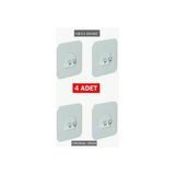 Orsa Home 4 Adet Güçlü Tırnaklı Mucize Yapışkanlı Askı Ultra Güçlü Sticker