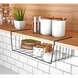 Orsa Home Kanguru Raf Mat Siyah 24x38 cm Mutfak ve Banyo İçin Pratik Depolama Çözümü