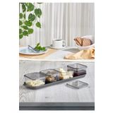Orsa Home Uzun 4 Bölmeli, Kapaklı, Tepsili Lüks Kahvaltılık, Modern Sunum Seti ve Saklama Kabı