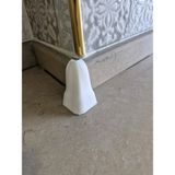 Orsa Yapı Parke Süpürgeliği Pratik Montajı İçin Dış Köşe Beyaz Plastik Aparatı (6 cm Süpürgeliğe Uygun) 6 Ad.
