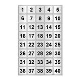 Orse Reklam Masa Numarası, Dolap Numarası Metal 1 - 40 (5X5CM ARKASI YAPIŞKANLI)