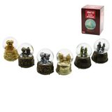 ORTA BOY - 8CM PİLLİ - IŞIKLI MÜZİKLİ KAR KÜRESİ CAM ESKİTME İNSAN FİGÜRLÜ - DESEN MİX RENKLİ HERHAN