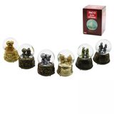 Orta Boy - 8Cm Pilli - Işıklı Müzikli Kar Küresi Cam Eskitme İnsan Figürlü - Desen Mix Renkli Herhangi Bir Tanesi Gönderilir (4741)