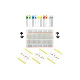 Orta Boy Breadboard - 10 Adet Karışık Led - 30 Adet Direnç - 4 Adet Buton Seti