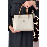Orta Boy Günlük Kullanıma Uygun Kadın Omuz Çantası Shoulder Bag - Krem - Camel
