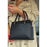 Orta Boy Günlük Kullanıma Uygun Kadın Omuz Çantası Shoulder Bag - Siyah - Siyah