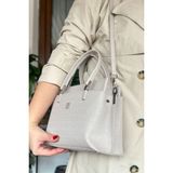 Orta Boy Günlük Kullanıma Uygun Kadın Omuz Çantası Shoulder Bag - Taş