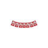 Orta Boy İpli Kağıt Atatürklü Bayrak 12X8cm 50 Li Vt808