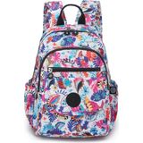Orta Boy Kadın Sırt Çantası Smart Bags Krinkıl Kumaş 1187 - Beyaz - Altın - Turuncu