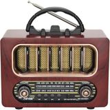 Orta Boy Retro Ahşap Tasarım Bluetooth Hoparlörlü Radyo – Fm/am Destekli, Şarjlı ve Taşın