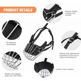 Orta Irk Metal Deri Köpek Ağızlığı 28 Cm Siyah