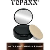 Orta Kahverengi/Medium Brown Suya Dayanıklı Saç Dolgunlaştırıcı ve Seyrek Kapatıcı Saç Pudrası 14g