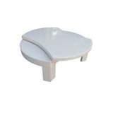 Orta Sehpa 13771 Model Mdf Tabla Kayın Retro Ayak Parlak Beyaz Lake El Yapım