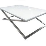 Orta Sehpa 13917 X St Çapraz Model Metal Nikelaj Ayak Parlak Boya Tabla El Yapım