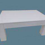 Orta Sehpa 14568 Model Ahşap Kutu Ayak Mdf Parlak Beyaz Lake Boya Tabla El Yapım