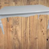 Orta Sehpa 17368 Demonto Model Kayın Retro Ayak Parlak Beyaz Renk Natüre Elyapım