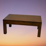 Orta Sehpa 17782 Klasik Model Ahşap Kutu Küt Ayak Mdf Ceviz Natüre Tabla El Yapım
