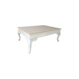 Orta Sehpa 18525 Klasik Kayın Demonte Aslan Ayak Mdf Tabla Beyaz Lake El Yapım