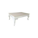 Orta Sehpa 18525 Klasik Kayın Demonto Aslan Ayak Mdf Tabla Beyaz Lake El Yapım