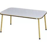 Orta Sehpa Beyaz Kr Metal Ayak Çift Gold