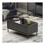 Orta Sehpa Kozan Modern Kapaklı - Antrasit Gold