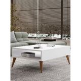 Orta Sehpa Masa Salon Sehpası Lüx Model 90x50x33 Beyaz
