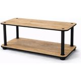 Orta Sehpa Modern Dikdörtgen Sehpa 70X30X38 cm – Mdf Malzeme, Dekoratif Salon Sehpası, Raflı Ta