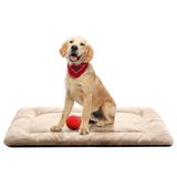 Orta/Büyük Köpekler için Köpek Yatakları Sandık Pedi Metal Köpek Kasalarına Uygun, Ultra Yumuşak Köpek Sandığı Yatağı Yıkanabilir ve Kaymaz Köpek Kulübesi Pedi Köpekler için Rahat Uyku Matı, Krem 36