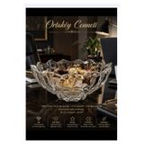ORTAKÖYCENNETİ Krıstalıze çikolatalık şekerlik meyvelik CIPS kabı çok amaçlı kullanım kalın cam ürün 1200 cc20 cm ağız 10 cm boy