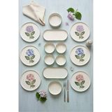 Ortanca 14 Parça 6 Kişilik Handmade Stackable Seramik Tabak Seti Premium Sunum & Kahvaltı Takımı