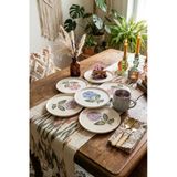 Ortanca 6'Lı Handmade Stackable Seramik Pasta Tabak Seti - Premium Sunum & Kahvaltı Takımı - 20 Cm