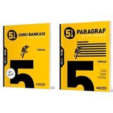 Ortaöğretim Hız 2025 5. Sınıf Türkçe + Paragraf Soru Bankası Seti 2 Kitap 3431921443